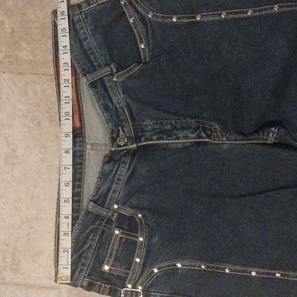 Vintage Lawman Western Studded Sim Fit Jeans Size 14 - Picture 9 of 12